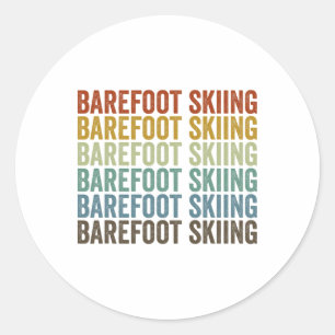Refoot Skiing Sports Retro Classic Round Sticker