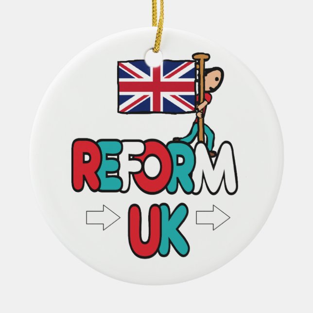 Reform UK Ceramic Tree Decoration (Front)