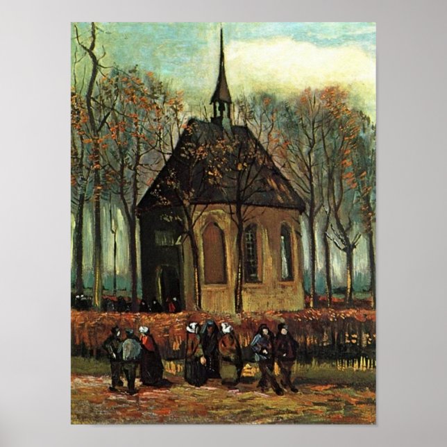 Reformed Church in Nuenen, Van Gogh Fine Art Poster (Front)