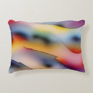 "Refracted Waves" Contemporary Abstract Art Decorative Cushion