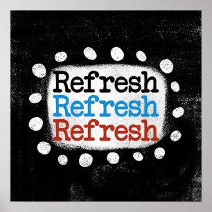 Refresh Refresh Refresh Poster Wall Art