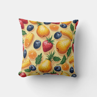 Refreshing and sweet fruit pattern cushion