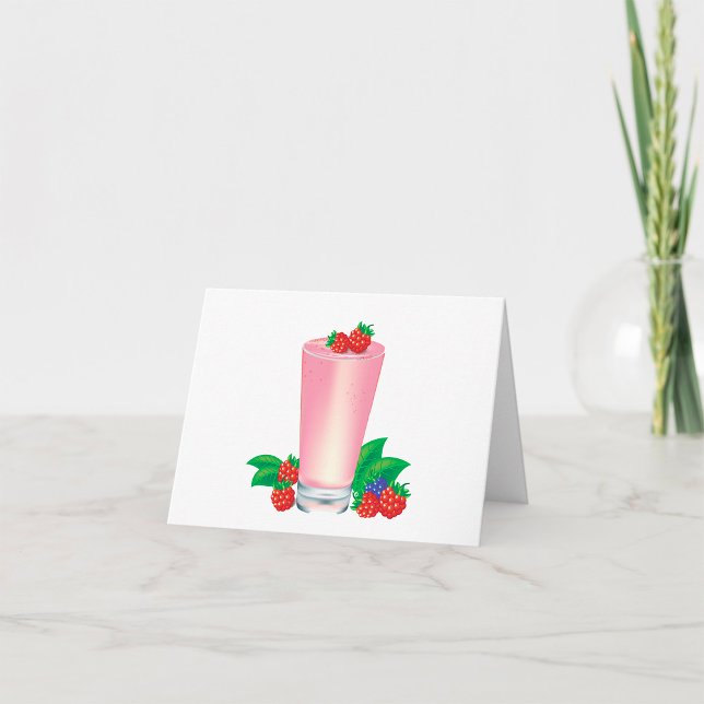 Refreshing Berry Smoothie Pink Drink  Note Card (Creator Uploaded)