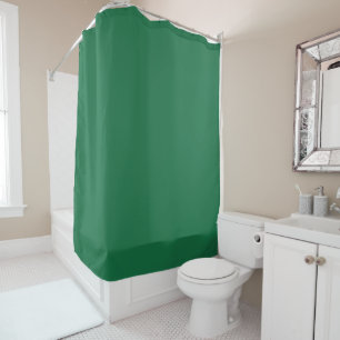 Refreshing Dark Green Curtain for a Modern Bathroo