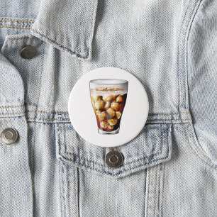 Refreshing Ice-Cold Soda Drink with Bubbles  7.5 Cm Round Badge