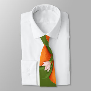 Refreshing Large Oranges Pattern Tie