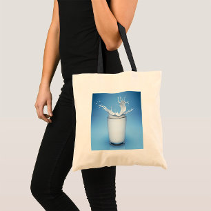 Refreshing Milk Splash in Glass Tote Bag