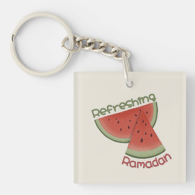 Refreshing Ramadan Watermelon Key Ring (Front)