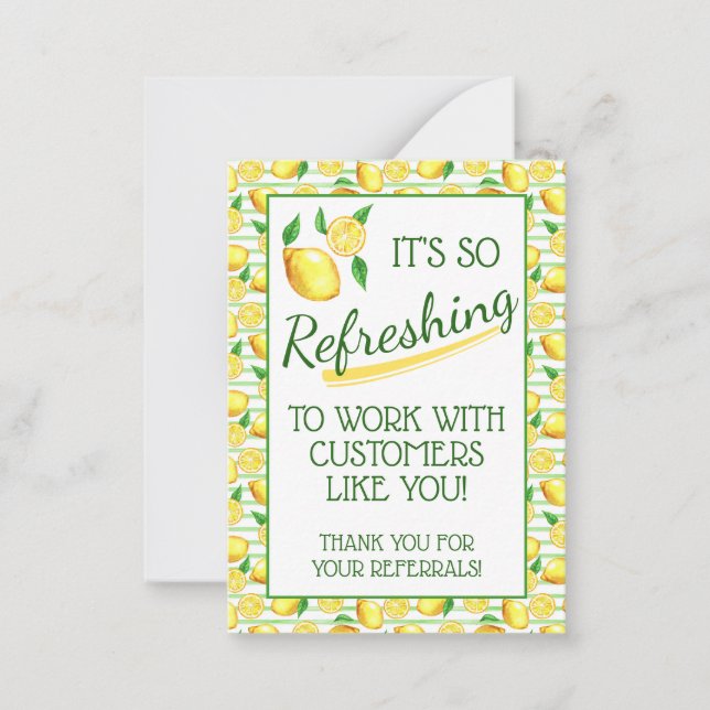 Refreshing Summer Lemon Pop By Card (Front)