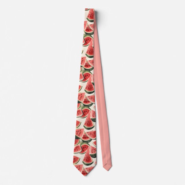 Refreshing Watermelon Pattern  Tie (Front)