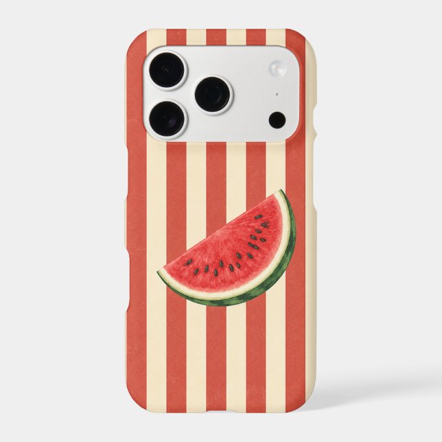 Refreshing Watermelon Slice on Red and Cream Strip (Back)