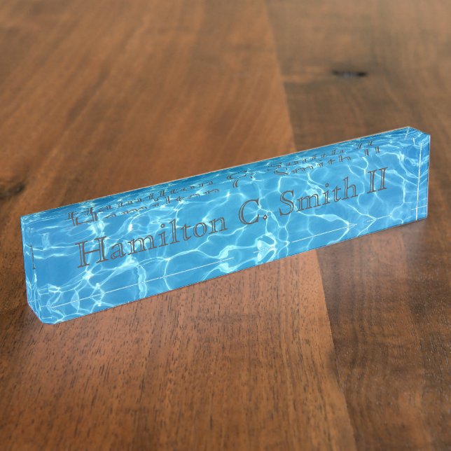 Refreshing Waters - Desk Nameplate - HAMbyWG (Side)
