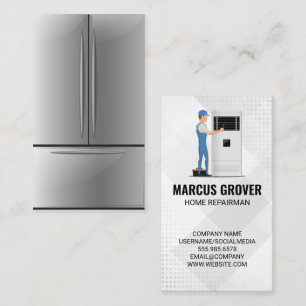 Refrigerator Appliance Repairman Business Card