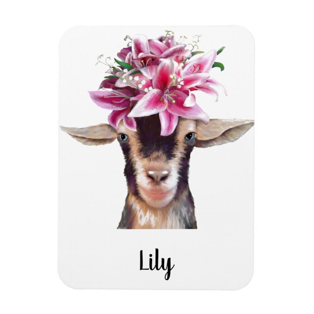 Refrigerator Magnet Lily the Goat (Vertical)
