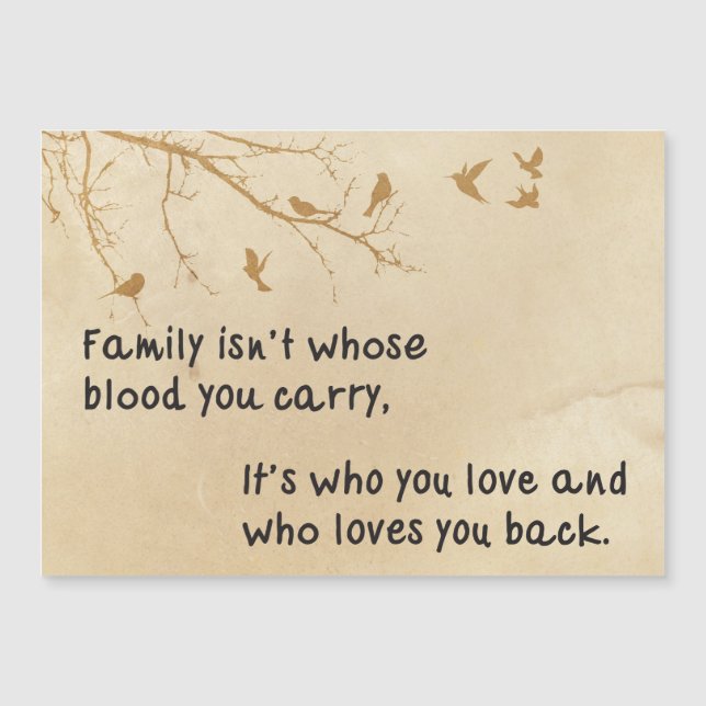 Refrigerator magnet with family love (Front)