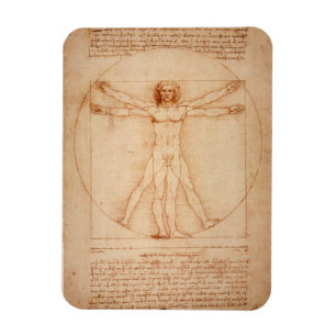 Refrigerator Vitruvian Man by Leonardo da Vinci Magnet
