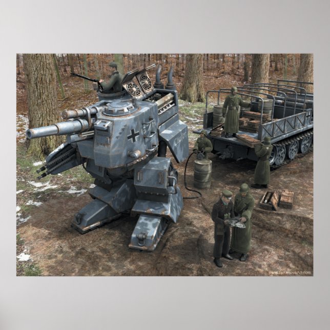 Refueling Bipedal Panzer Poster (Front)