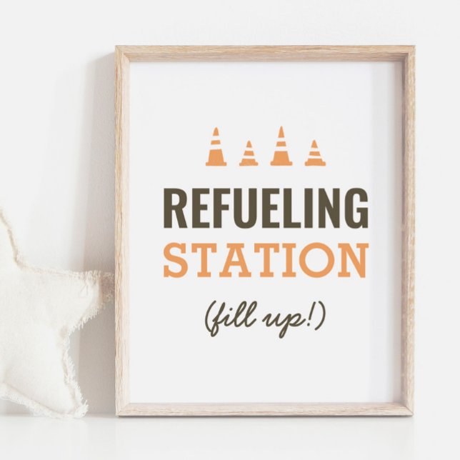 Refueling Station Birthday Party Snack Table Sign (Creator Uploaded)