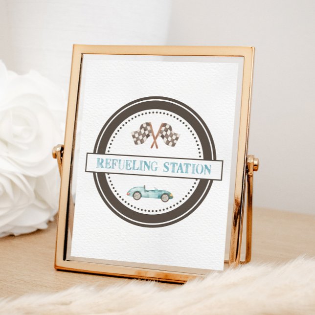 Refueling Station Blue Race Car Sign (Creator Uploaded)