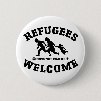 Refugees Welcome 6 Cm Round Badge