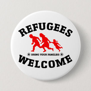 Refugees Welcome Bring Your Families 7.5 Cm Round Badge