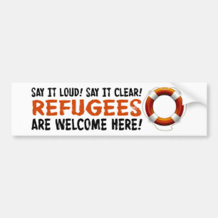 Refugees Welcome Bumper Sticker