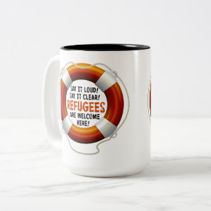 Refugees Welcome Large Mug