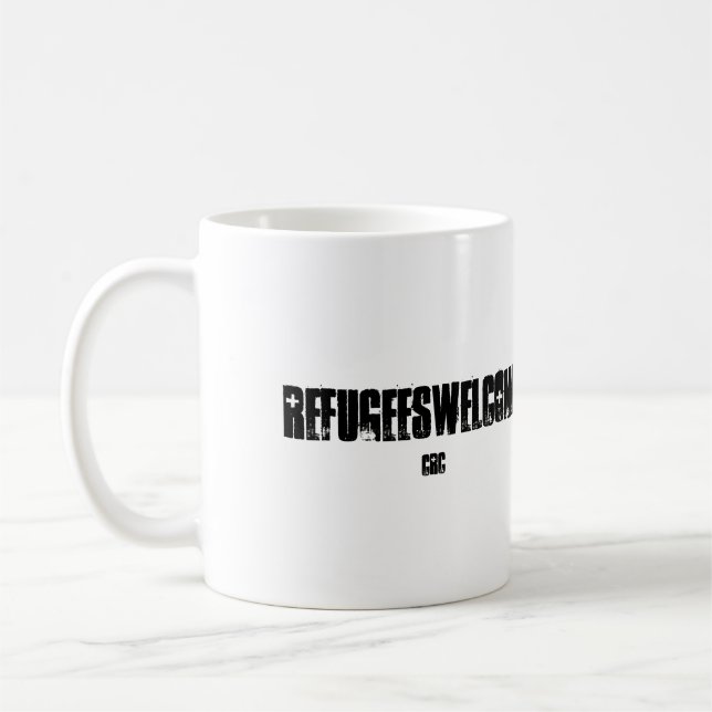 Refugees Welcome mug (Left)