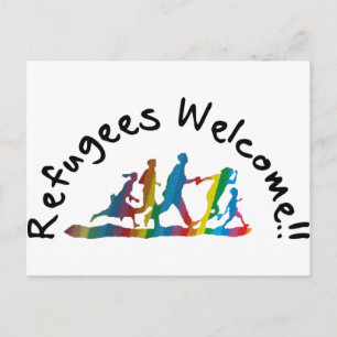 Refugees Welcome Postcard