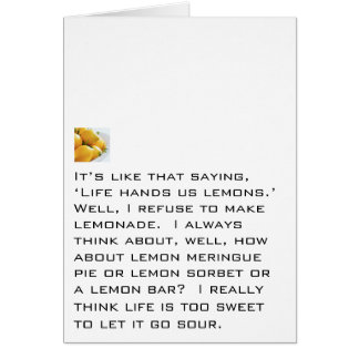 Refuse To Make Lemonade