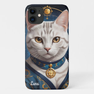 Regal American Shorthair Cat Dressed in Blue  Case-Mate iPhone Case