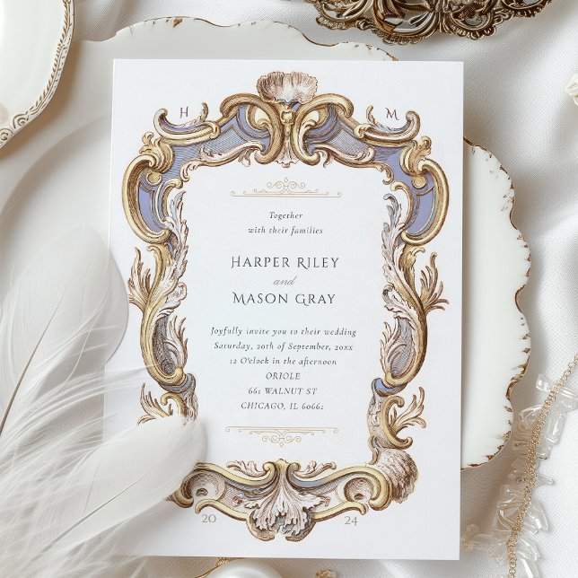 Regal Baroque Flourish Wedding Invitation Suite (Creator Uploaded)