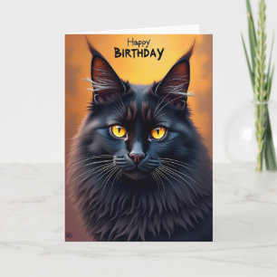 Regal Birthday Feline Card