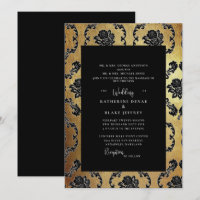 Regal Black & Gold Elegant Both Parents Wedding