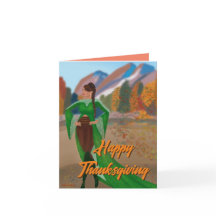 Regal Black Woman | Happy Thanksgiving Card