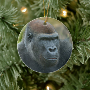 Regal Blackback Gorilla Ceramic Tree Decoration