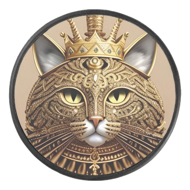 Regal Cat Profile Hockey Puck (Front)