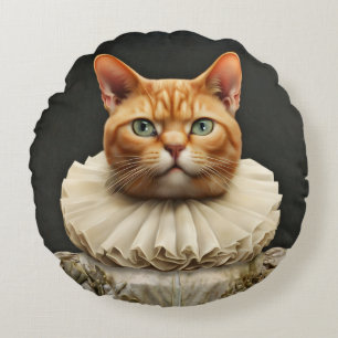 Regal Cat Round Cushion