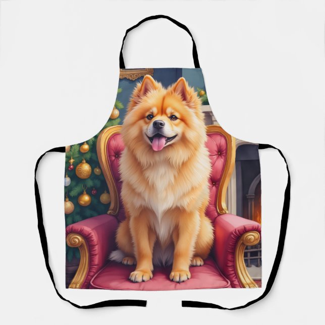 Regal Chow Chow by Grand Christmas Tree Holiday Apron (Front)