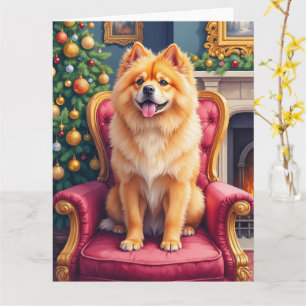 Regal Chow Chow by Grand Christmas Tree Holiday Card