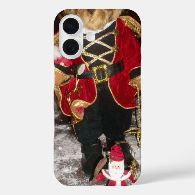 Regal Christmas Teddy Bear Holiday Art Print Case-Mate iPhone Case (Back)