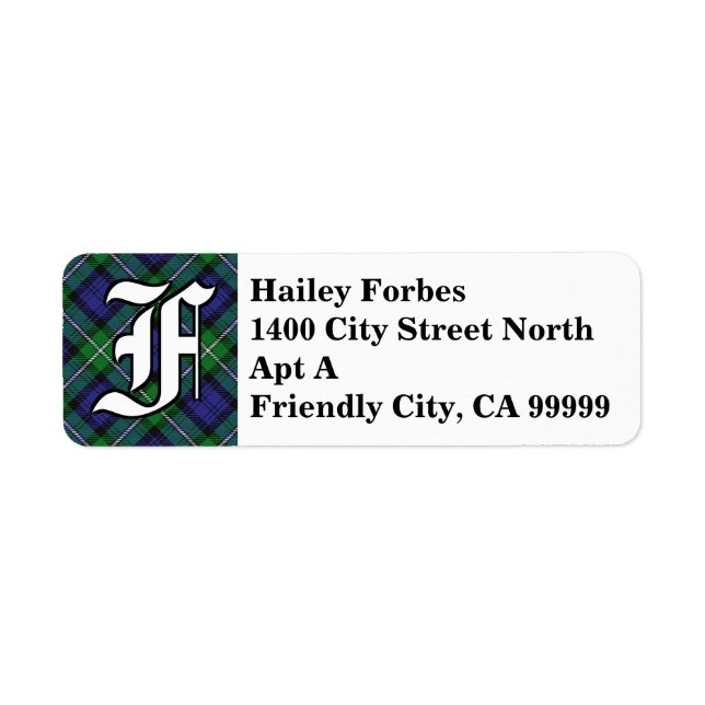Regal Clan Forbes Tartan Monogram (Front)