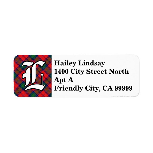 Regal Clan Lindsay Tartan Monogram (Front)