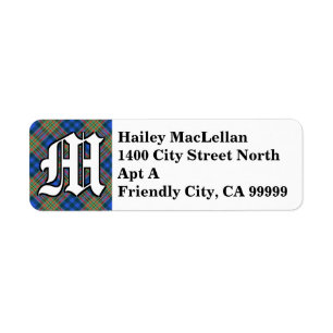 Regal Clan MacLellan Tartan Monogram