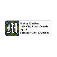 Regal Clan MacRae Tartan Monogram