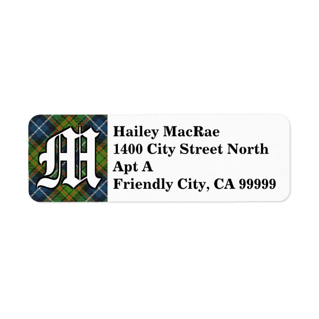 Regal Clan MacRae Tartan Monogram (Front)