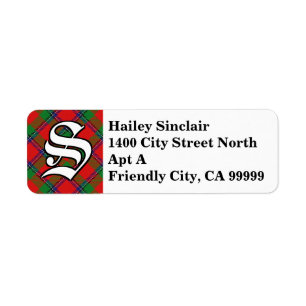 Regal Clan Sinclair Tartan Monogram