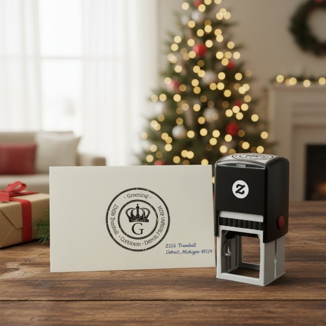 Regal Crown Monogram Self-Inking Address Stamp (Regal Crown Monogram Self-Inking Address Stamp)