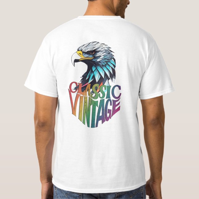 Regal Crystal Eagle" Majestic design T-Shirt (Back)