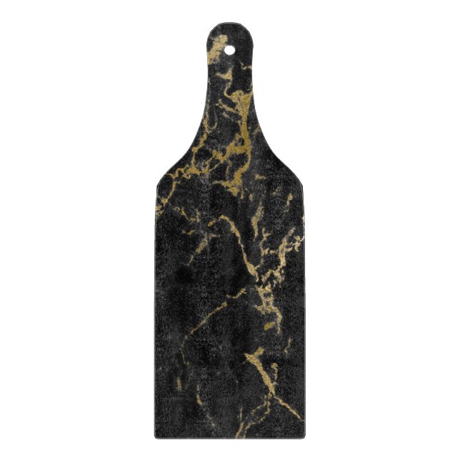 Regal Decorative Marble Inspired BLACK GOLD  Cutting Board (Front)
